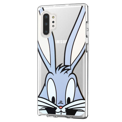 Microsonic Samsung Galaxy Note 10 Plus Desenli Kılıf Mutlu Tavşan