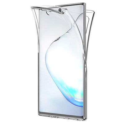 Microsonic Samsung Galaxy Note 10 Plus Kılıf Komple Gövde Koruyucu Silikon Şeffaf