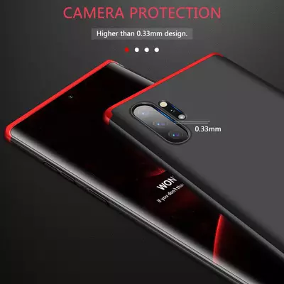 Microsonic Samsung Galaxy Note 10 Plus Kılıf Double Dip 360 Protective Kırmızı