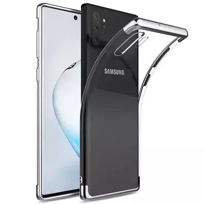 Microsonic Samsung Galaxy Note 10 Plus Kılıf Skyfall Transparent Clear Gümüş