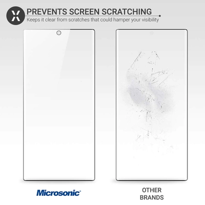 Microsonic Samsung Galaxy Note 10 Plus Tam Kaplayan Temperli Cam Ekran Koruyucu Siyah