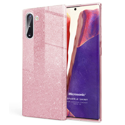 Microsonic Samsung Galaxy Note 10 Kılıf Sparkle Shiny Rose Gold