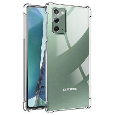 Microsonic Samsung Galaxy Note 20 Kılıf Anti Shock Silikon Şeffaf