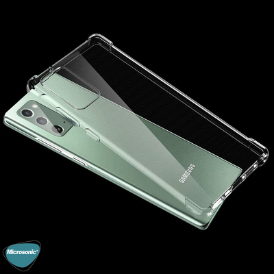 Microsonic Samsung Galaxy Note 20 Kılıf Anti Shock Silikon Şeffaf