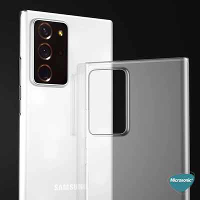 Microsonic Samsung Galaxy Note 20 Kılıf Peipe Matte Silicone Beyaz