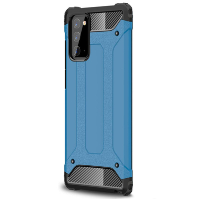 Microsonic Samsung Galaxy Note 20 Kılıf Rugged Armor Mavi