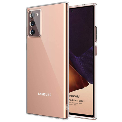 Microsonic Samsung Galaxy Note 20 Kılıf Transparent Soft Beyaz