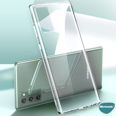 Microsonic Samsung Galaxy Note 20 Kılıf Transparent Soft Beyaz