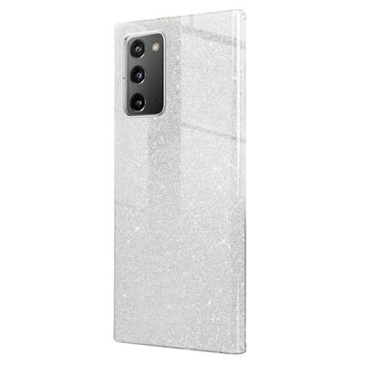 Microsonic Samsung Galaxy Note 20 Kılıf Sparkle Shiny Gümüş