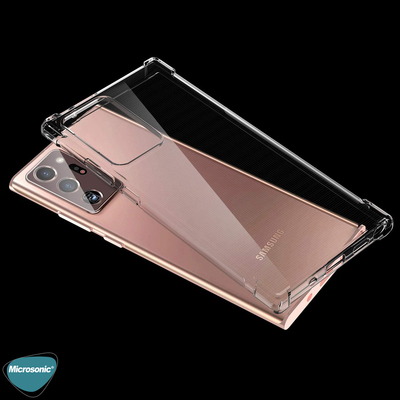Microsonic Samsung Galaxy Note 20 Ultra Kılıf Anti Shock Silikon Şeffaf