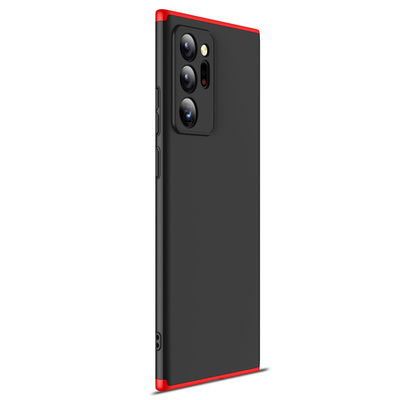 Microsonic Samsung Galaxy Note 20 Ultra Kılıf Double Dip 360 Protective AYS Siyah Kırmızı