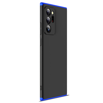 Microsonic Samsung Galaxy Note 20 Ultra Kılıf Double Dip 360 Protective AYS Siyah Mavi