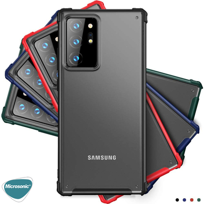 Microsonic Samsung Galaxy Note 20 Ultra Kılıf Frosted Frame Yeşil