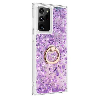 Microsonic Samsung Galaxy Note 20 Ultra Kılıf Glitter Liquid Holder Mor