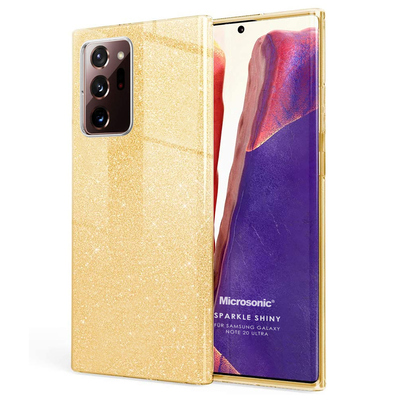 Microsonic Samsung Galaxy Note 20 Ultra Kılıf Sparkle Shiny Gold