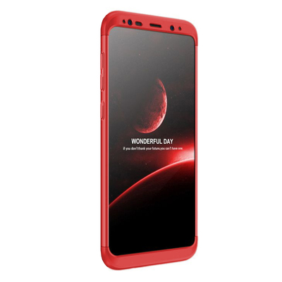 Microsonic Samsung Galaxy Note 8 Kılıf Double Dip 360 Protective AYS Kırmızı