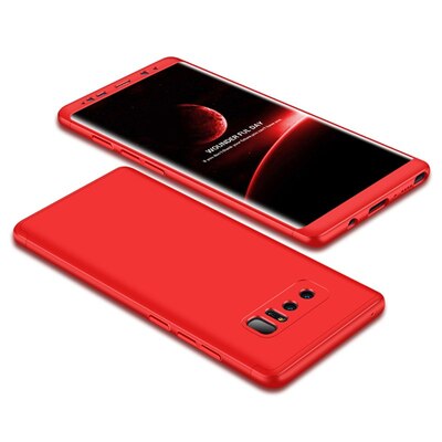 Microsonic Samsung Galaxy Note 8 Kılıf Double Dip 360 Protective AYS Kırmızı