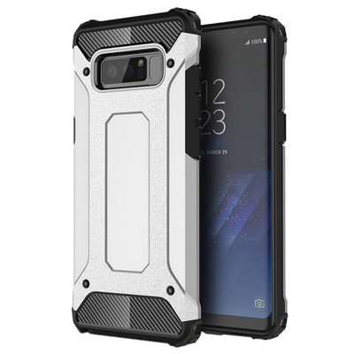Microsonic Samsung Galaxy Note 8 Kılıf Rugged Armor Gümüş