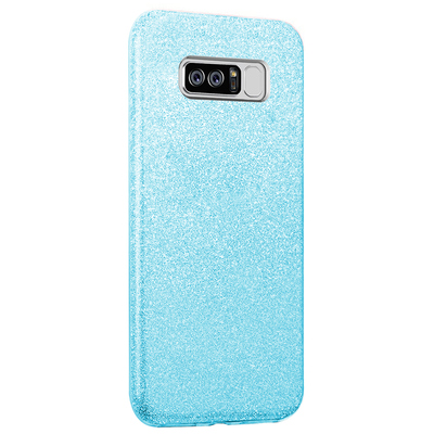 Microsonic Samsung Galaxy Note 8 Kılıf Sparkle Shiny Mavi