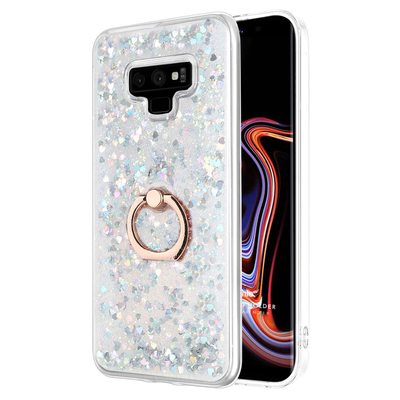Microsonic Samsung Galaxy Note 9 Kılıf Glitter Liquid Holder Gümüş