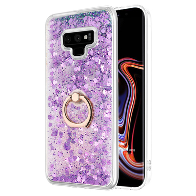 Microsonic Samsung Galaxy Note 9 Kılıf Glitter Liquid Holder Mor