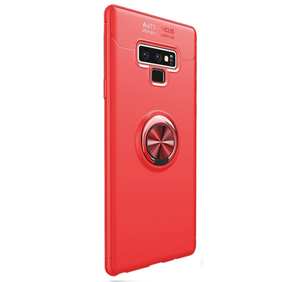 Microsonic Samsung Galaxy Note 9 Kılıf Kickstand Ring Holder Kırmızı