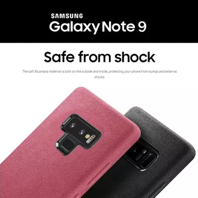 Microsonic Samsung Galaxy Note 9 Kılıf Alcantara Süet Açık Pembe