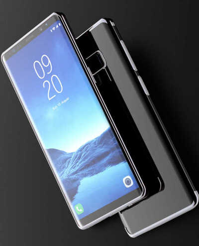 Microsonic Samsung Galaxy Note 9 Kılıf Skyfall Transparent Clear Gümüş