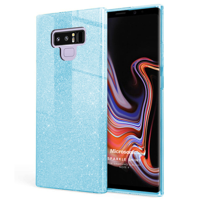 Microsonic Samsung Galaxy Note 9 Kılıf Sparkle Shiny Mavi