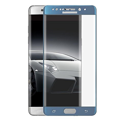 Microsonic Samsung Galaxy Note FE Kavisli Temperli Cam Ekran Koruyucu Film Mavi