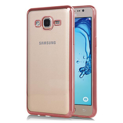 Microsonic Samsung Galaxy ON5 Kılıf Skyfall Transparent Clear Rose Gold