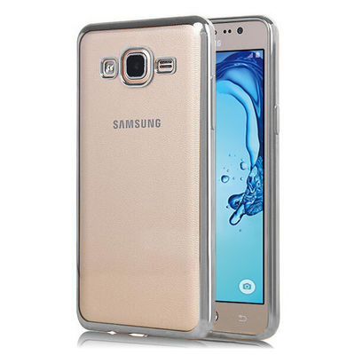Microsonic Samsung Galaxy On7 Kılıf Skyfall Transparent Clear Gümüş