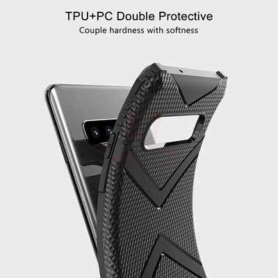 Microsonic Samsung Galaxy S10 Diamond Shield Kılıf Siyah