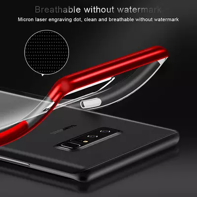 Microsonic Samsung Galaxy S10 Plus Kılıf Skyfall Transparent Clear Kırmızı
