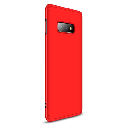 Microsonic Samsung Galaxy S10E Kılıf Double Dip 360 Protective AYS Kırmızı