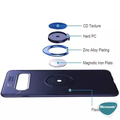 Microsonic Samsung Galaxy S10e Kılıf Kickstand Ring Holder Lacivert