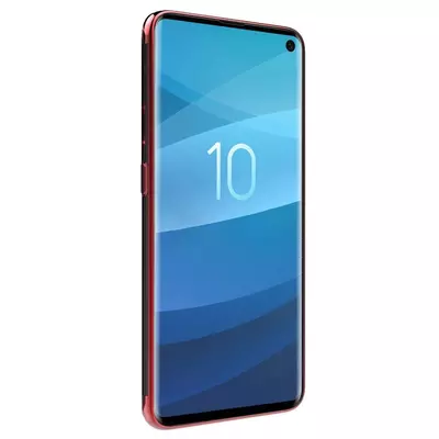 Microsonic Samsung Galaxy S10e Kılıf Skyfall Transparent Clear Kırmızı