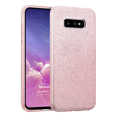 Microsonic Samsung Galaxy S10e Kılıf Sparkle Shiny Rose Gold