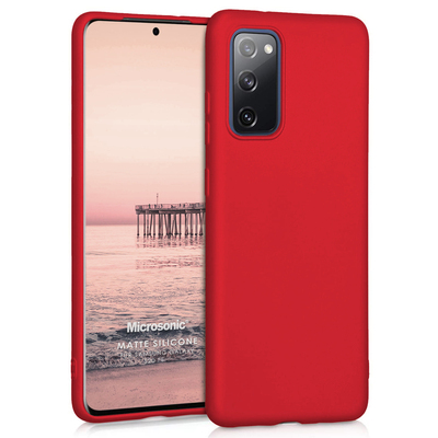 Microsonic Samsung Galaxy S20 FE Kılıf Matte Silicone Kırmızı