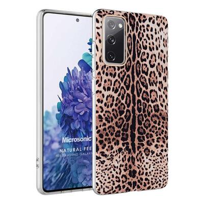 Microsonic Samsung Galaxy S20 FE Natural Feel Desenli Kılıf Leopard