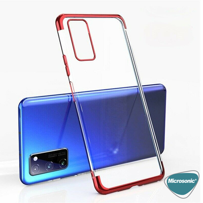 Microsonic Samsung Galaxy S20 FE Kılıf Skyfall Transparent Clear Kırmızı