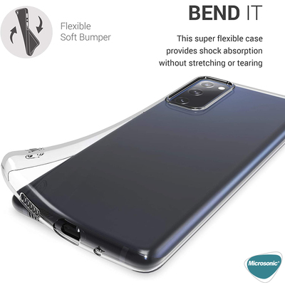 Microsonic Samsung Galaxy S20 FE Kılıf Transparent Soft Beyaz