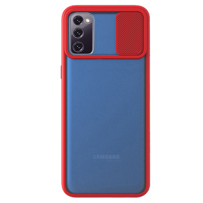 Microsonic Samsung Galaxy S20 FE Kılıf Slide Camera Lens Protection Kırmızı