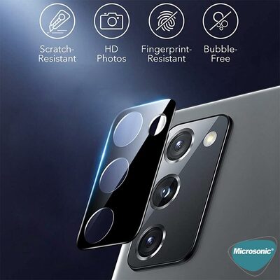 Microsonic Samsung Galaxy S20 FE V2 Kamera Lens Koruyucu Siyah