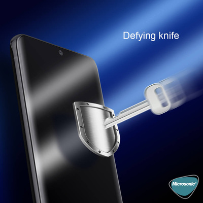 Microsonic Samsung Galaxy S20 Kavisli Temperli Cam Ekran Koruyucu Film Siyah