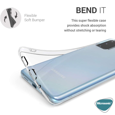 Microsonic Samsung Galaxy S20 Kılıf Transparent Soft Beyaz