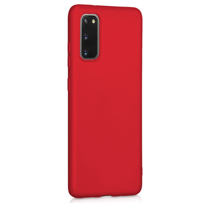 Microsonic Samsung Galaxy S20 Kılıf Matte Silicone Kırmızı