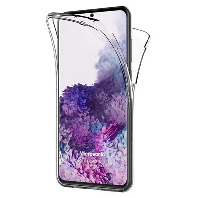 Microsonic Samsung Galaxy S20 Plus Kılıf Komple Gövde Koruyucu Silikon Şeffaf