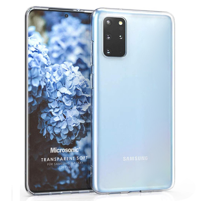 Microsonic Samsung Galaxy S20 Plus Kılıf Transparent Soft Beyaz
