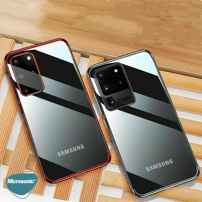 Microsonic Samsung Galaxy S20 Ultra Kılıf Skyfall Transparent Clear Gümüş